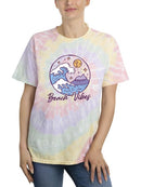 Beach Vibes Wave Tie Dye Tee -SmartPrintsInk Designs