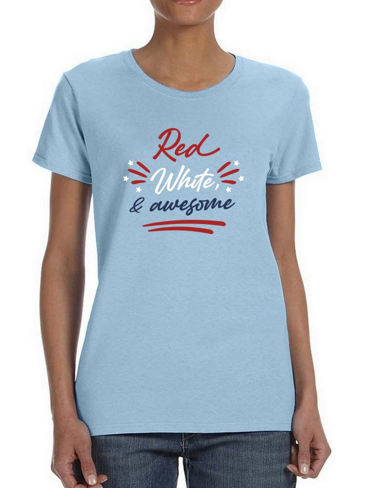 Red White And Awesome T-shirt -SmartPrintsInk Designs