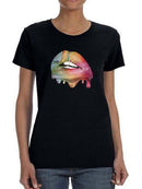 Lgbt Lips Shaped T-shirt -SmartPrintsInk Designs