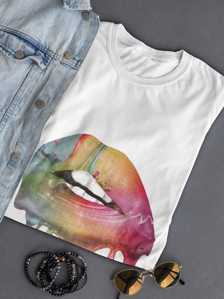 Lgbt Lips Shaped T-shirt -SmartPrintsInk Designs