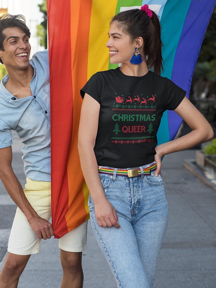 Christmas Queer Shaped T-shirt -SmartPrintsInk Designs