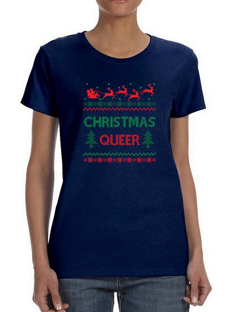 Christmas Queer Shaped T-shirt -SmartPrintsInk Designs