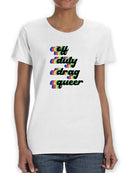 Off Duty Drag Queer Shaped T-shirt -SmartPrintsInk Designs