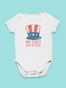 My First 4th Of July Art Bodysuit -SmartPrintsInk Designs