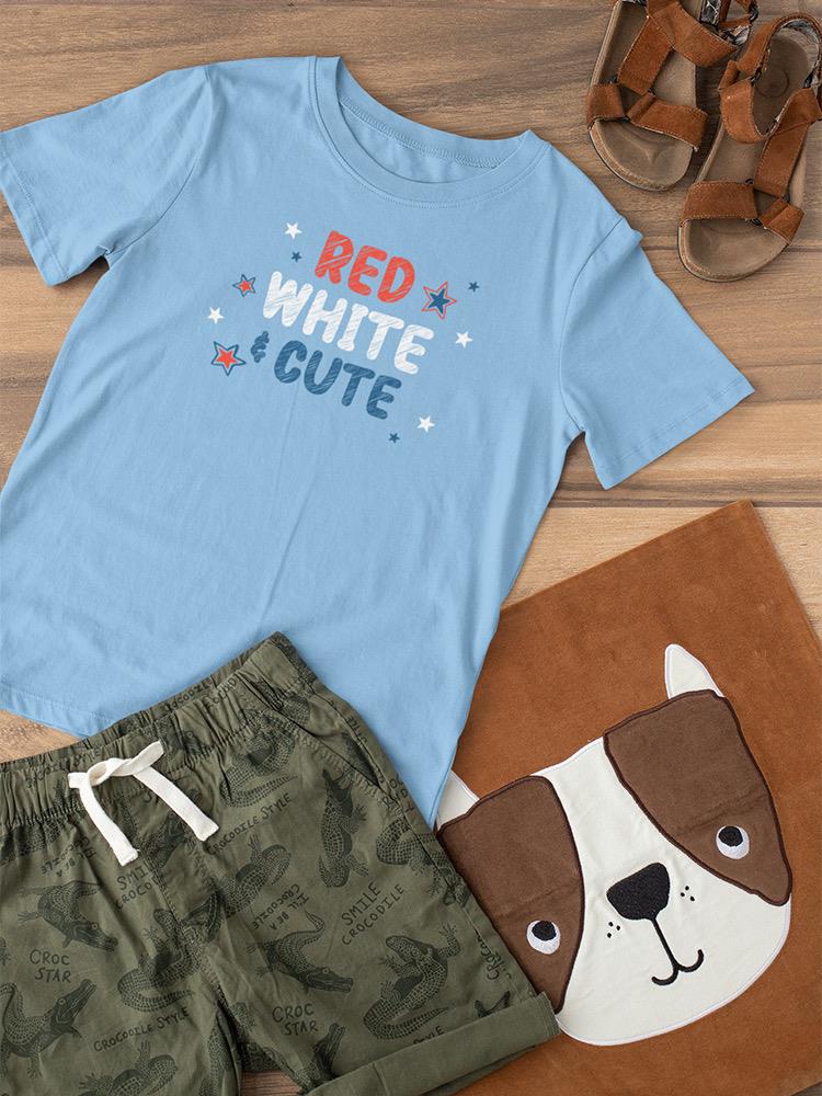 Red White And Cute Art T-shirt -SmartPrintsInk Designs