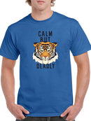 Calm But Deadly Tiger Art T-shirt -SmartPrintsInk Designs