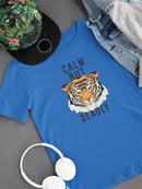 Calm But Deadly Tiger Art T-shirt -SmartPrintsInk Designs