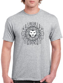 Nordic Style Lion Head T-shirt -SmartPrintsInk Designs
