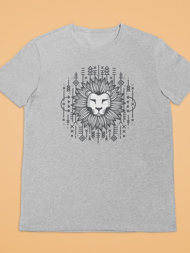 Nordic Style Lion Head T-shirt -SmartPrintsInk Designs