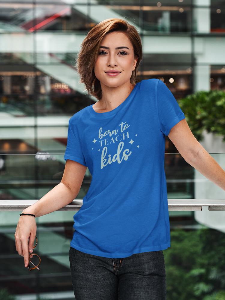 Born To Teach Kids Glitter Shaped T-shirt -SmartPrintsInk Designs