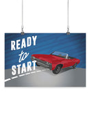 Ready To Start Car Art Wall Art -SmartPrintsInk Designs