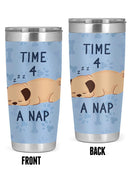 Time 4 Nap Cute Pug Art Tumbler -SmartPrintsInk Designs