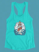 Vintage Lighthouse Art T-shirt -SmartPrintsInk Designs