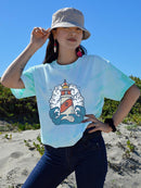 Vintage Lighthouse Art Tie Dye Tee -SmartPrintsInk Designs