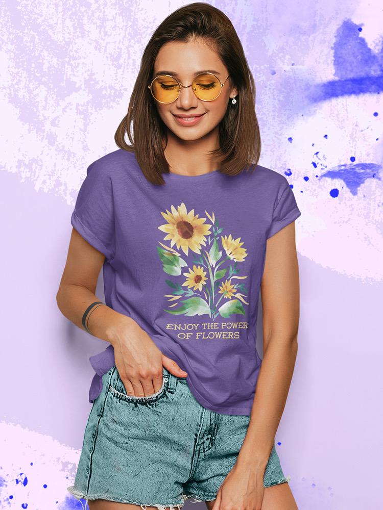 Enjoy Power Of Sunflowers Art Shaped T-shirt -SmartPrintsInk Designs
