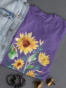 Enjoy Power Of Sunflowers Art Shaped T-shirt -SmartPrintsInk Designs