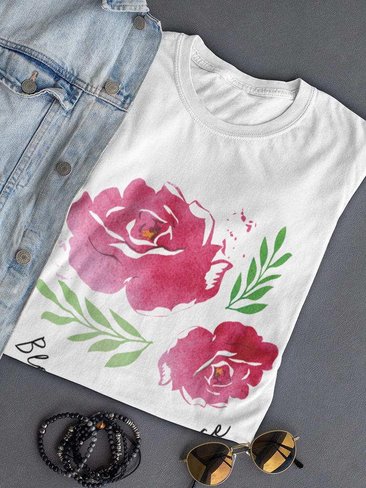 Bloom With Grace Flowers Art Shaped T-shirt -SmartPrintsInk Designs