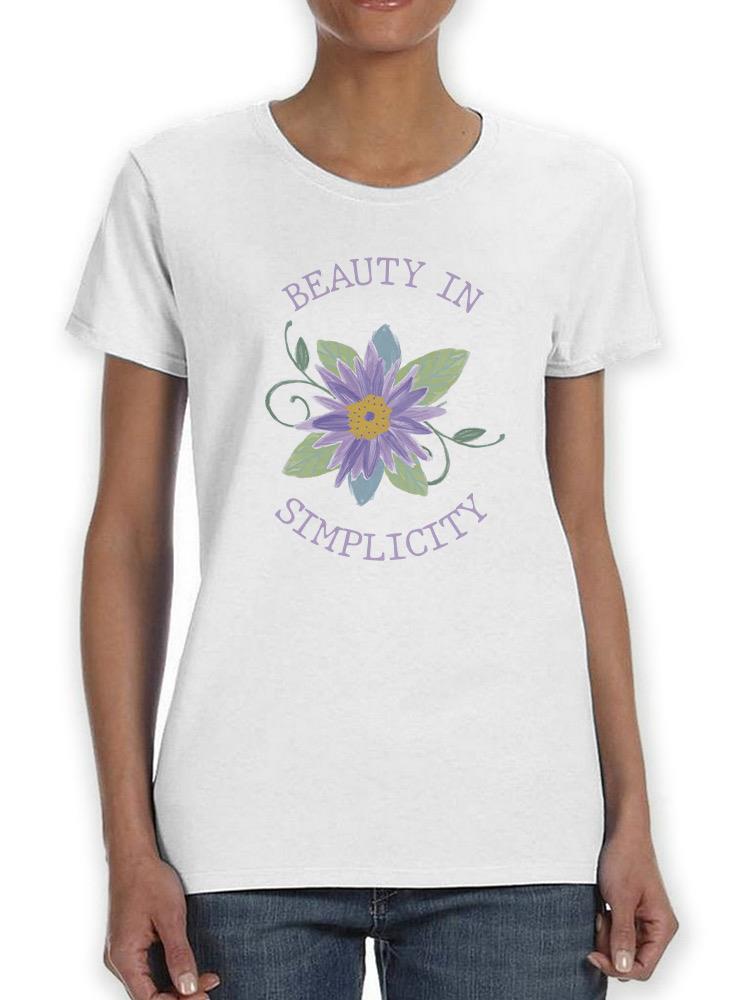 Beauty In Simplicity Flower Shaped T-shirt -SmartPrintsInk Designs