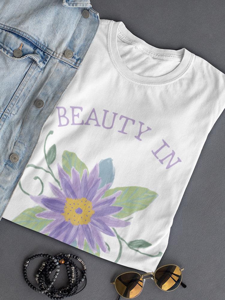 Beauty In Simplicity Flower Shaped T-shirt -SmartPrintsInk Designs
