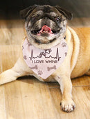 I Love Whine Pet Bandana Small -SmartPrintsInk Designs