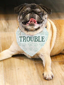 Trouble Pet Bandana Small -SmartPrintsInk Designs