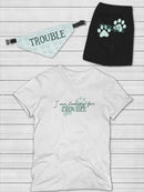 Trouble Pet Bandana Small -SmartPrintsInk Designs