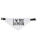 I Heart My Human Pet Bandana Small -SmartPrintsInk Designs