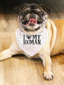 I Heart My Human Pet Bandana Small -SmartPrintsInk Designs