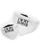 I Heart My Human Pet Bandana Small -SmartPrintsInk Designs
