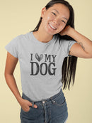 I Heart My Human Pet Bandana Small -SmartPrintsInk Designs