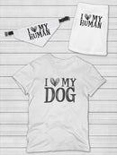 I Heart My Human Pet Bandana Small -SmartPrintsInk Designs
