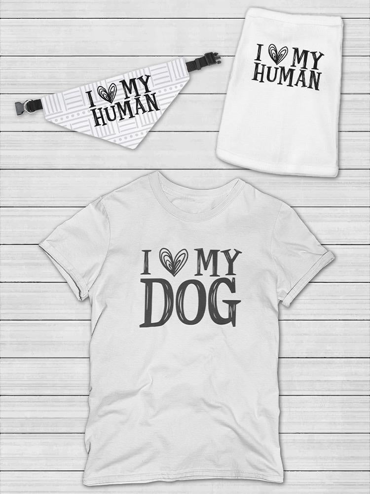 I Heart My Human Pet Bandana Small -SmartPrintsInk Designs
