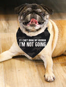 Cant Bring Hooman Pet Bandana Small -SmartPrintsInk Designs