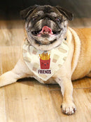 French Fry Best Friends Pet Bandana Small -SmartPrintsInk Designs