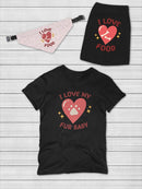 I Love Food Pet Bandana Small -SmartPrintsInk Designs
