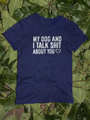 Mom And I Talk Pet Bandana Small -SmartPrintsInk Designs