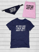 Mom And I Talk Pet Bandana Small -SmartPrintsInk Designs
