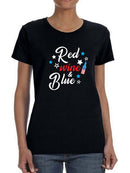 Red Wine And Blue Bottle Shaped T-shirt -SmartPrintsInk Designs