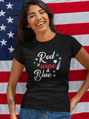 Red Wine And Blue Bottle Shaped T-shirt -SmartPrintsInk Designs
