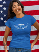 Force Of July Light Sword Shaped T-shirt -SmartPrintsInk Designs