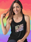 One Thing Straight, Not Me Racerback Tank -SmartPrintsInk Designs
