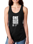 One Beer Queer. Racerback Tank -SmartPrintsInk Designs