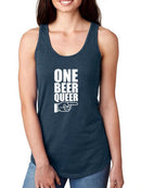 One Beer Queer. Racerback Tank -SmartPrintsInk Designs