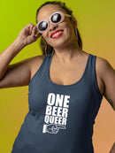 One Beer Queer. Racerback Tank -SmartPrintsInk Designs