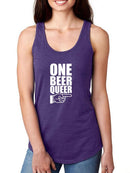 One Beer Queer. Racerback Tank -SmartPrintsInk Designs