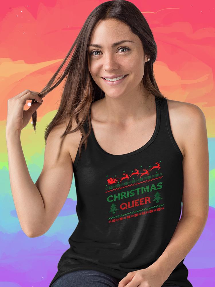 Christmas Queer. Racerback Tank -SmartPrintsInk Designs
