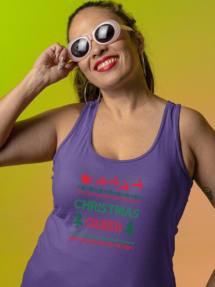 Christmas Queer. Racerback Tank -SmartPrintsInk Designs