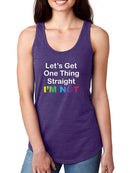 Let's Get One Thing Straight. Racerback Tank -SmartPrintsInk Designs