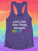 Let's Get One Thing Straight. Racerback Tank -SmartPrintsInk Designs