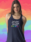 Let's Get One Thing Straight. Racerback Tank -SmartPrintsInk Designs